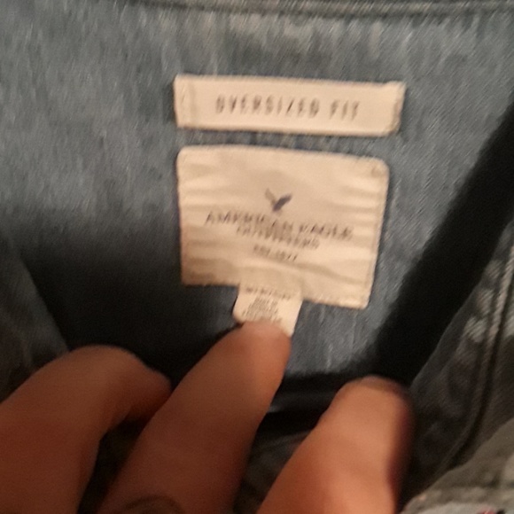 American eagle patchwork button up - Picture 3 of 6